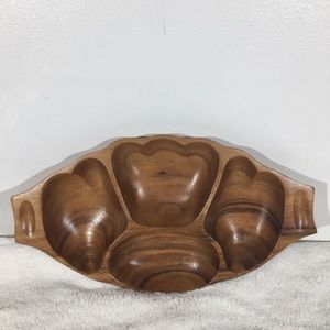Monkey Pod Wood Divided Tray by Leilani